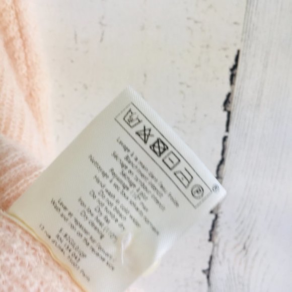 Sezane Gaspard Cardigan Nude Blush Pink Reversible Mohair Alpaca - Picture 7 of 11